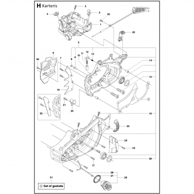 Husqvarna 550 XP(G) dalių išklotinės 6