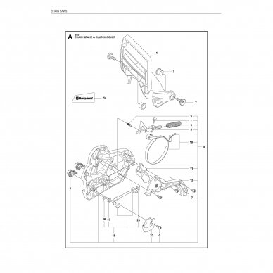 Husqvarna 555 dalių išklotinės