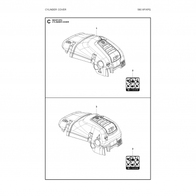 Husqvarna 560 XP(G) dalių išklotinės 12