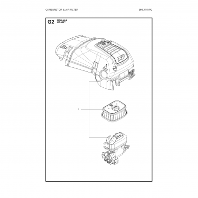 Husqvarna 560 XP(G) dalių išklotinės 8